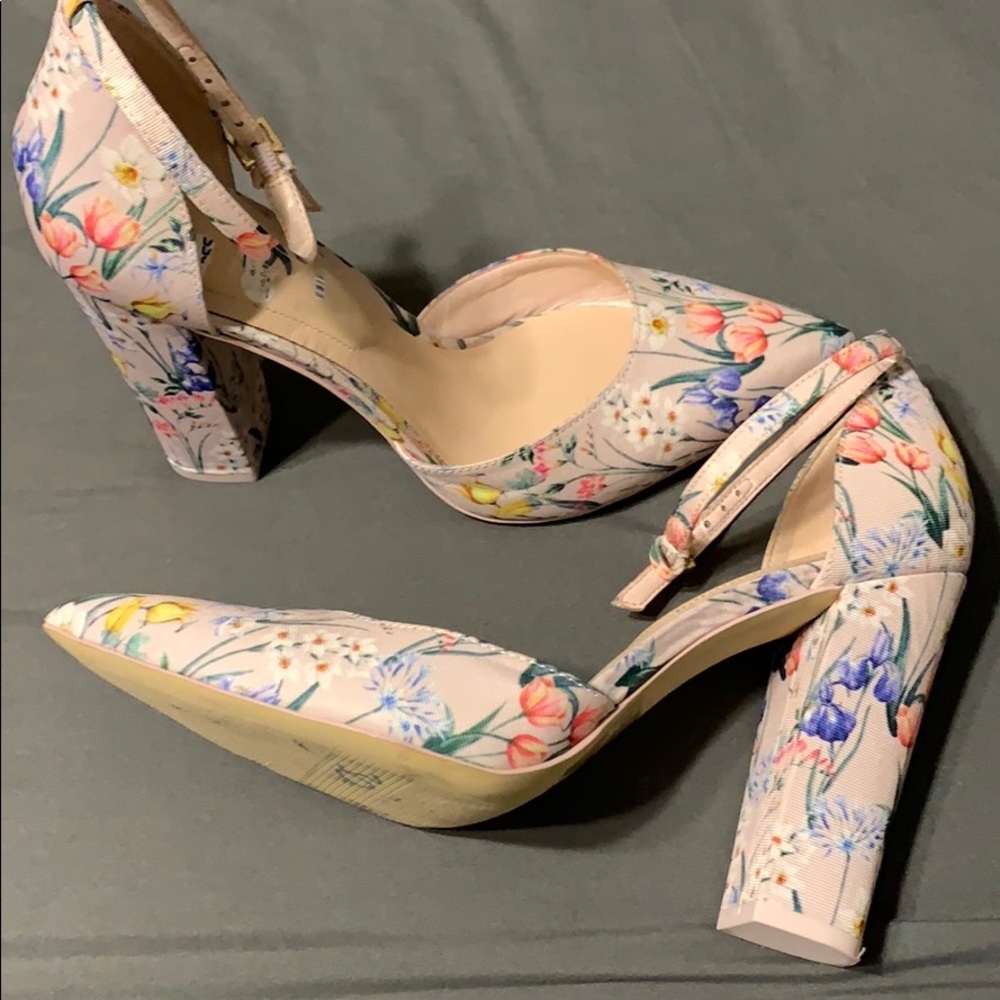 Aldo floral block heels